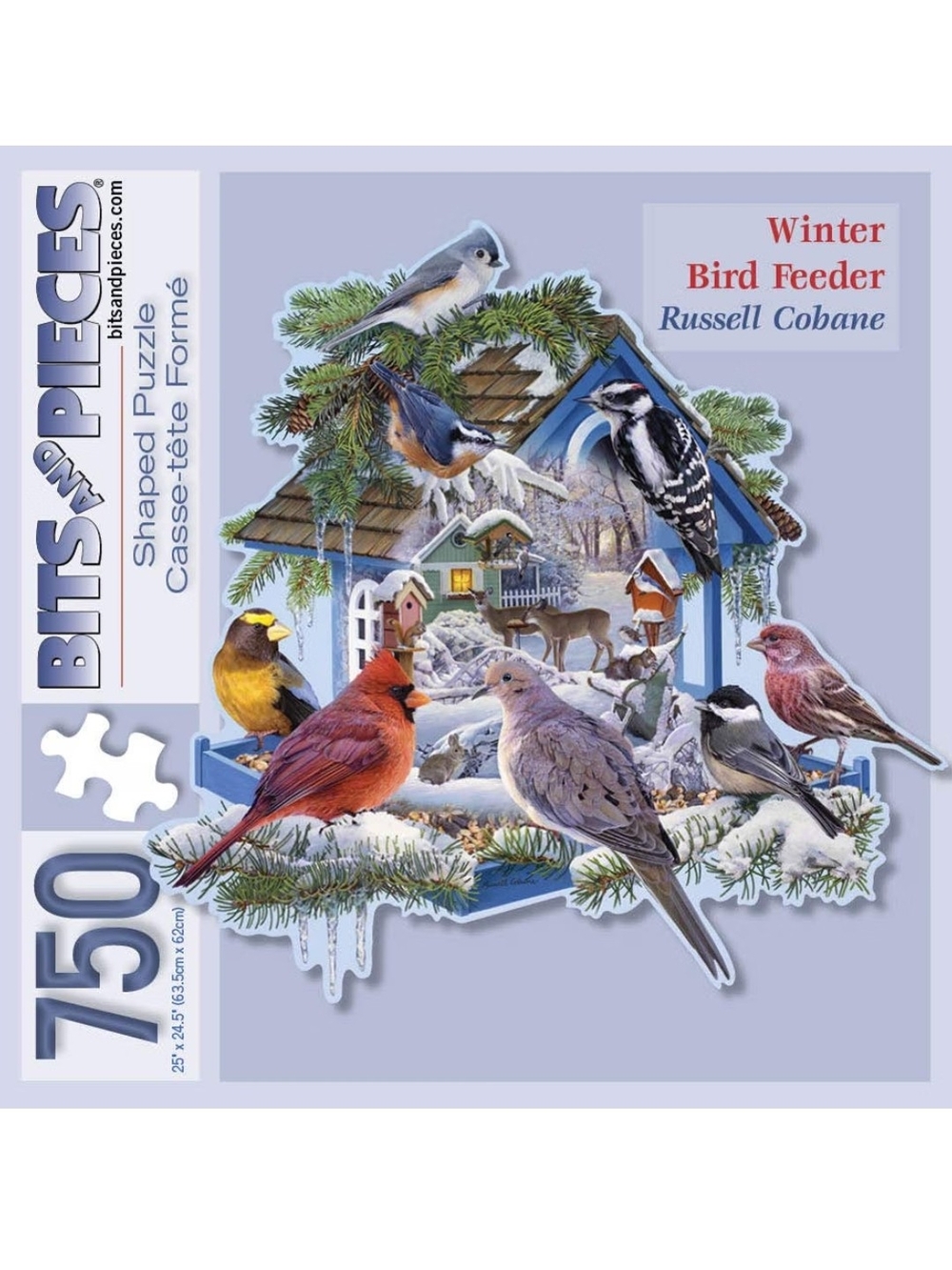 Bits & Pieces Winter Bird Feeder Shaped Puzzle - Multi-Color